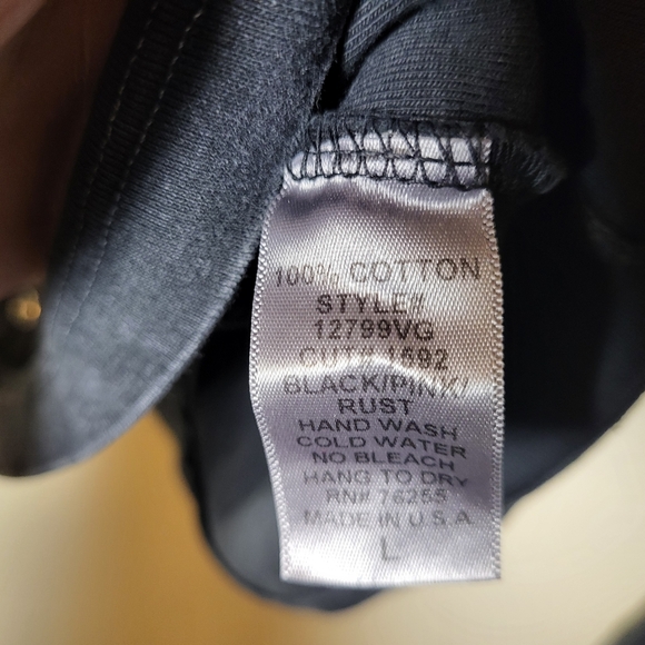 TRYST Vintage Lightweight Distressed Black Button Down Hoodie - Picture 10 of 10